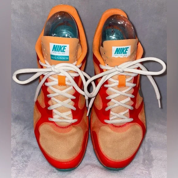 Nike Women's Dual Fusion TR Running Shoe Orange/White Size 8 - Picture 2 of 11